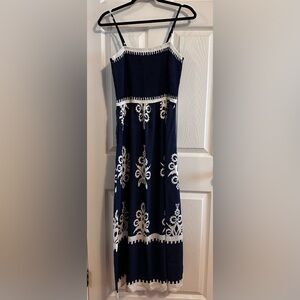 Pretty Garden brand Navy and White Maxi Dress